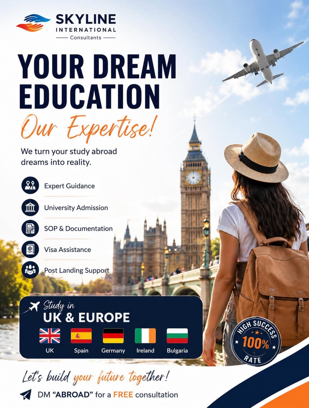 Student studying abroad